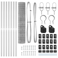 Recinzione Euro con 7 post 1,5x10 m in acciaio galvanizzato