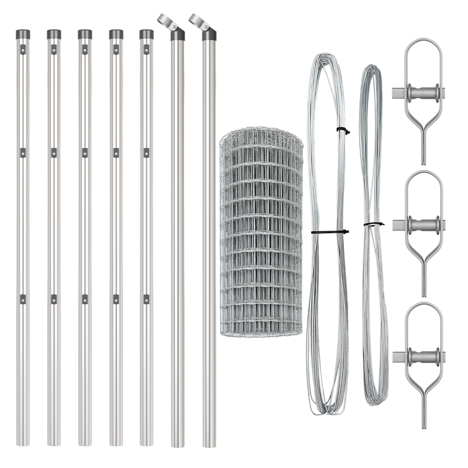 Euro Fence con 7 post 0.6x10 m Acciaio zincato