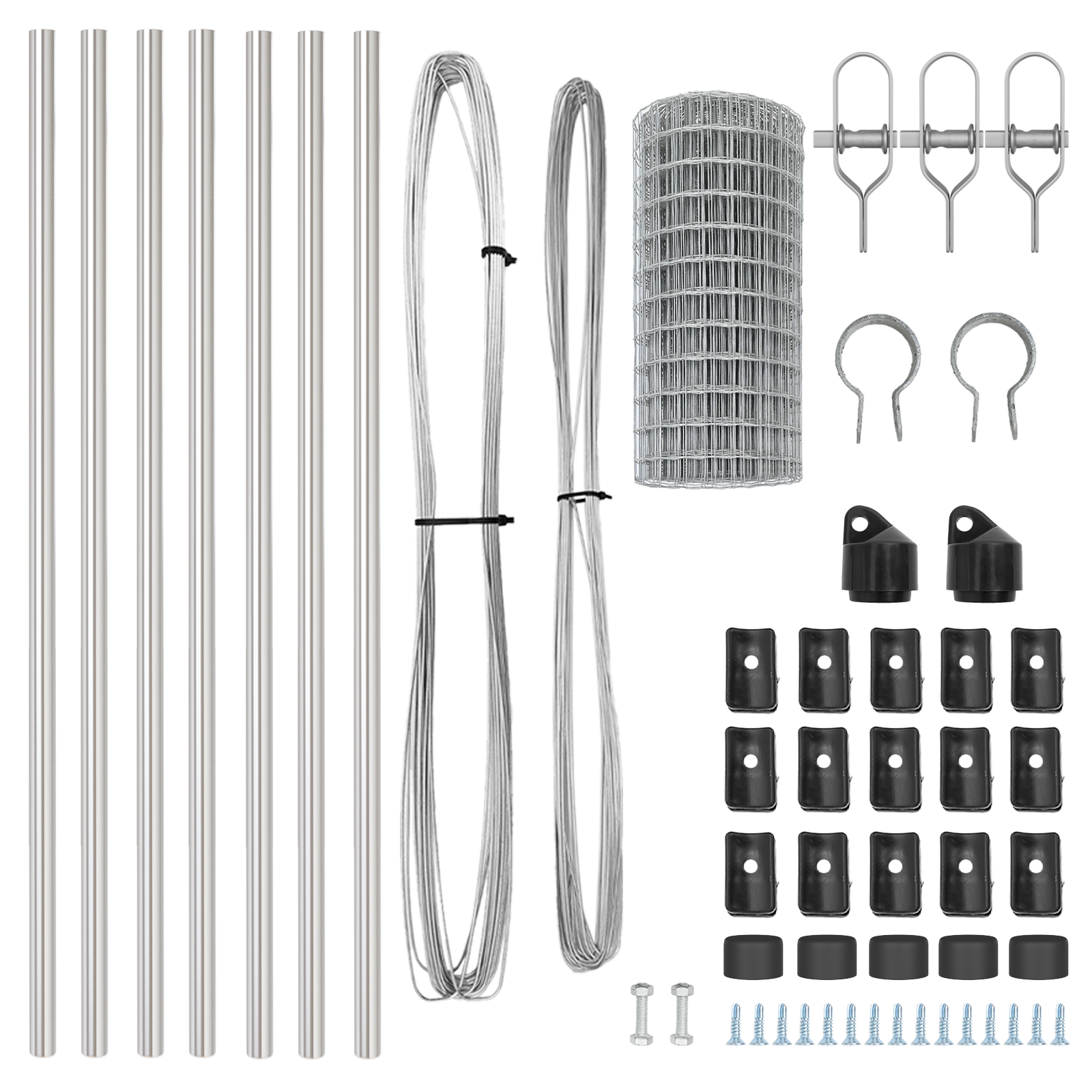 Euro Fence con 7 post 0.6x10 m Acciaio zincato