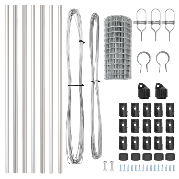 Euro Fence con 7 post 0.6x10 m Acciaio zincato