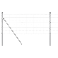 Recinzione Euro con 7 Post 0.8x10 m in Acciaio Zincato