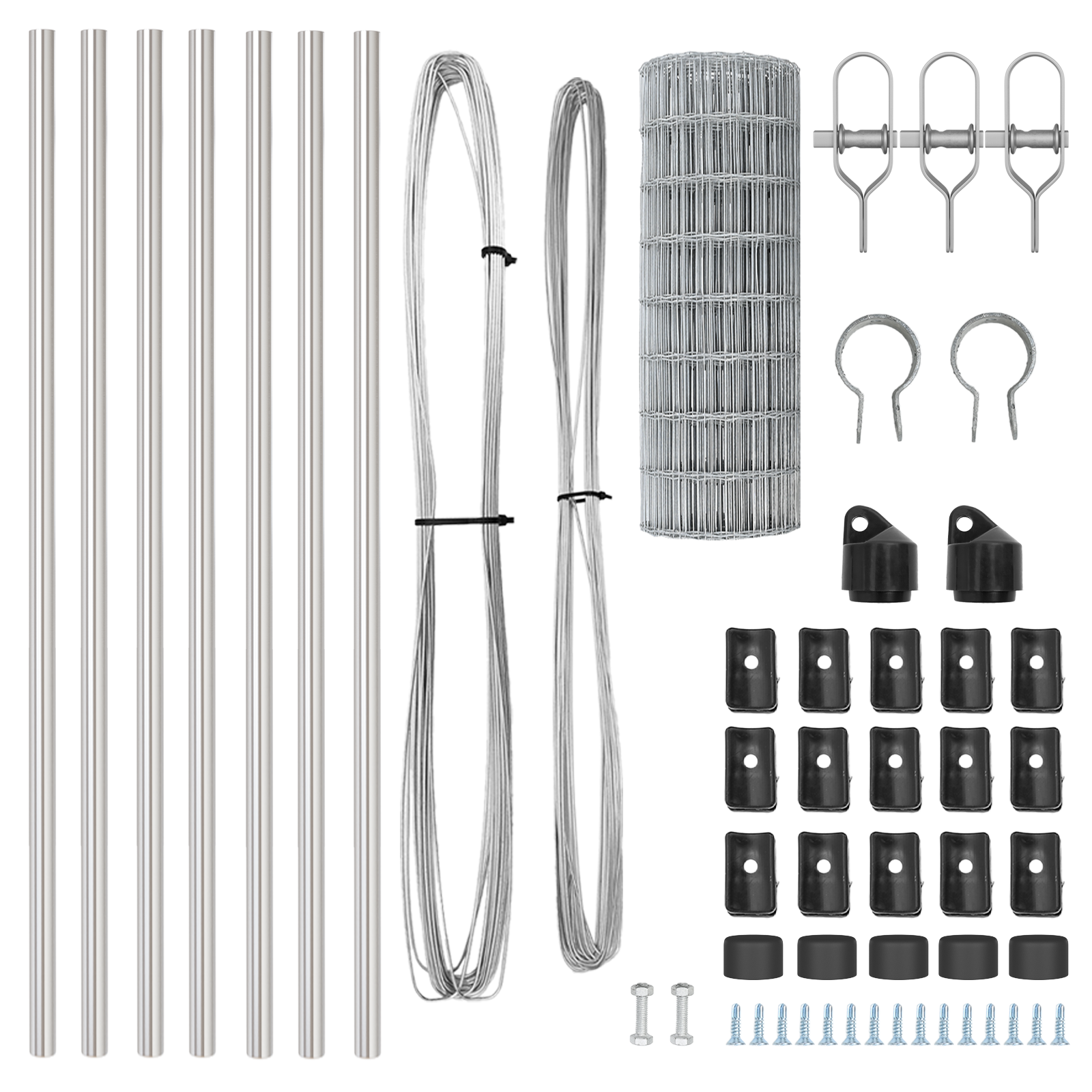Recinzione Euro con 13 Post 0.8x25 m Acciaio Galvanizzato