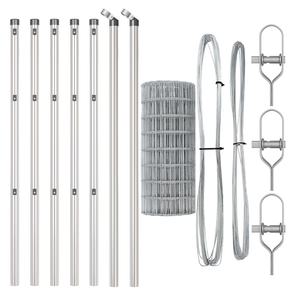 Recinzione Euro con 13 Post 0.4x25 m Acciaio Galvanizzato