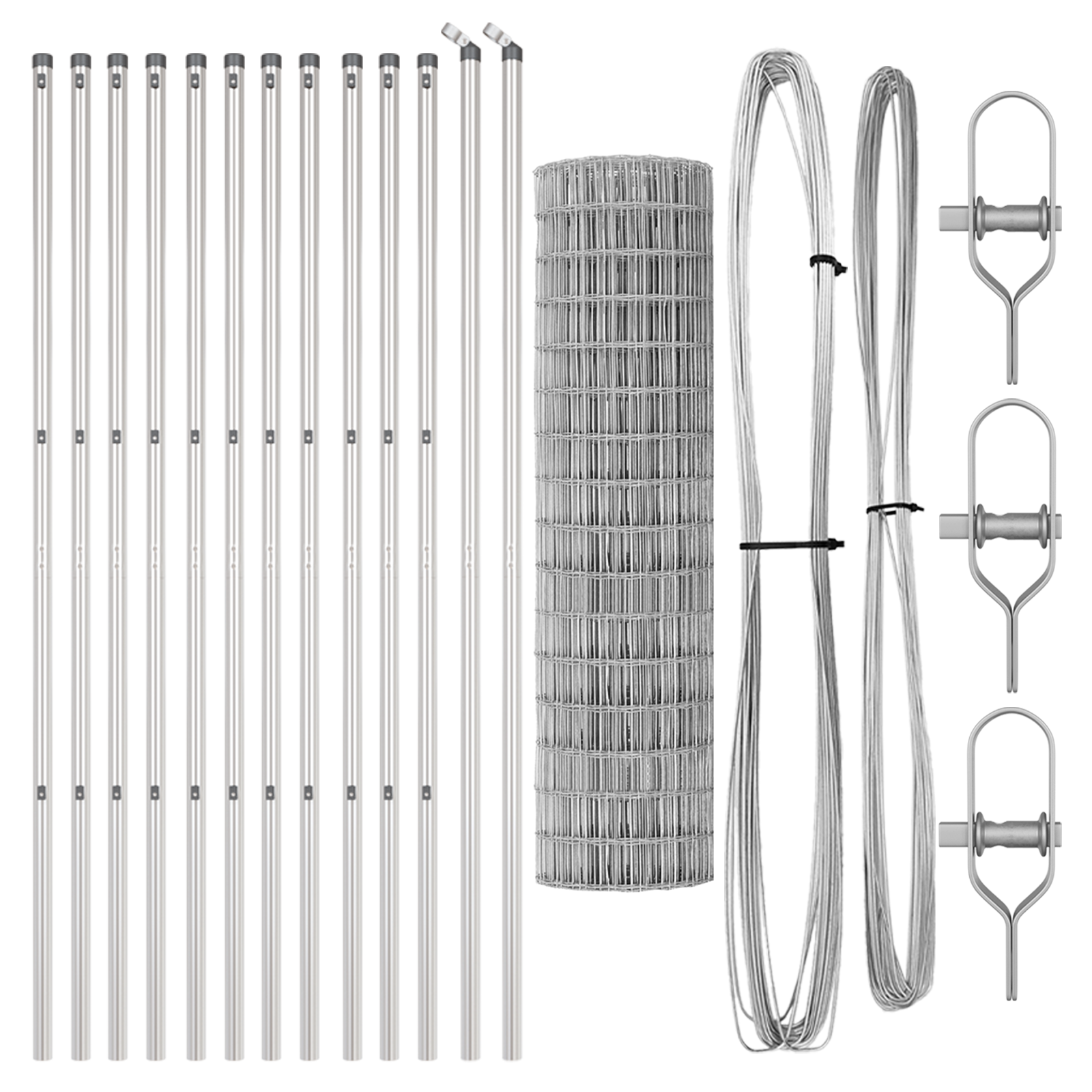 Recinzione Euro con 13 Post 1.2x25 m Acciaio zincato