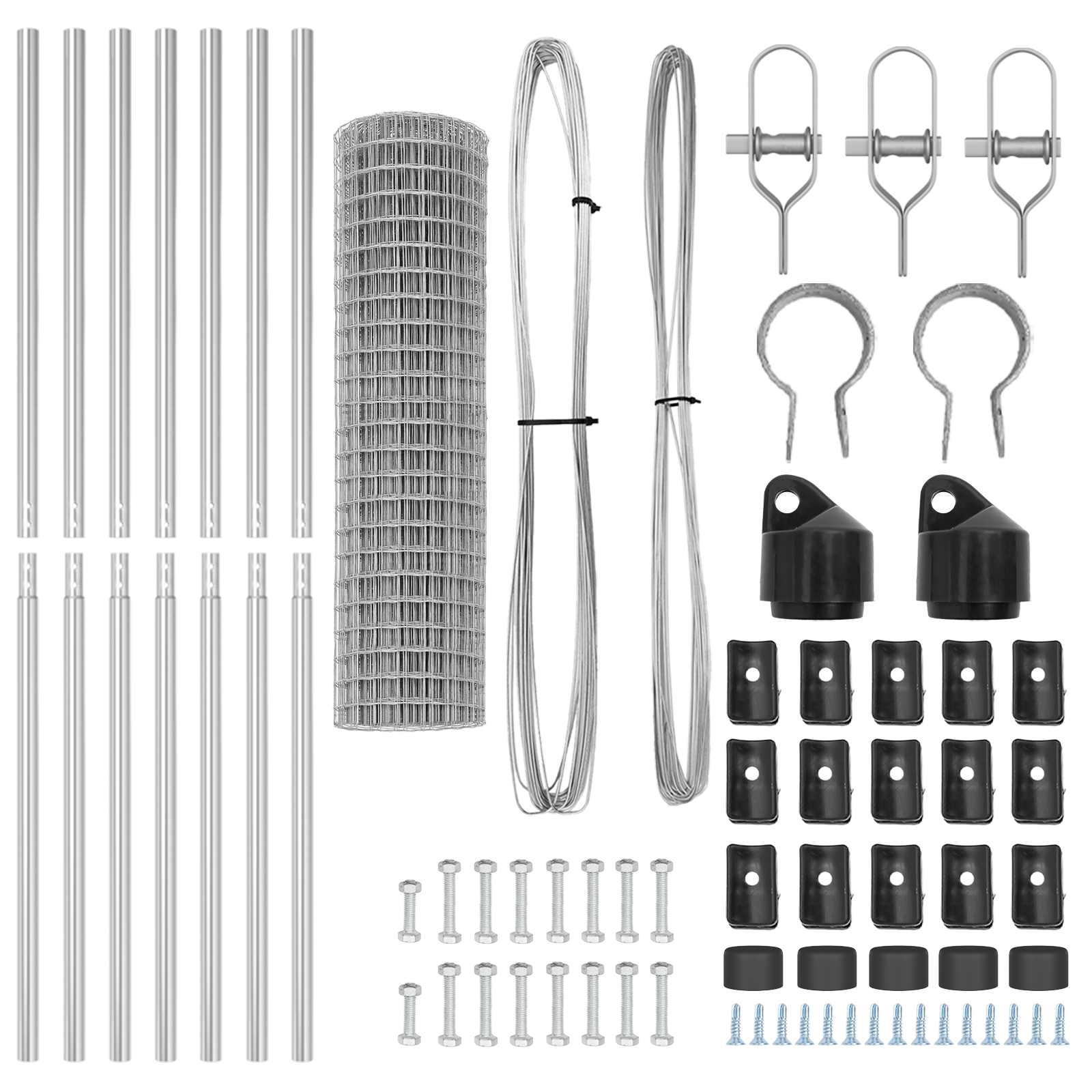 Recinzione Euro con 13 Post 1x25 m Acciaio Zincato