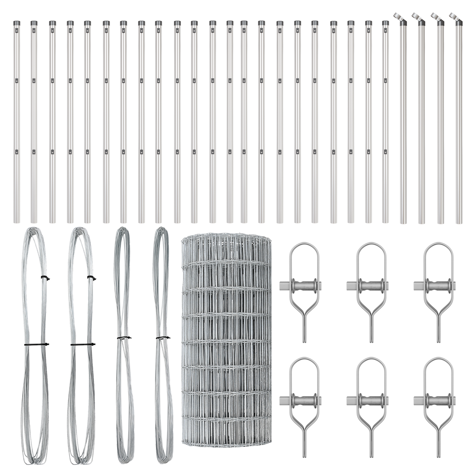 Recinzione Euro con 13 Posti 0.6x50 m Acciaio Galvanizzato