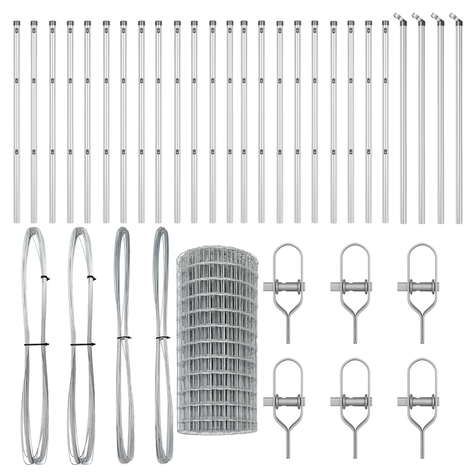 Recinzione Euro con 13 post 0,6x50 m in acciaio zincato