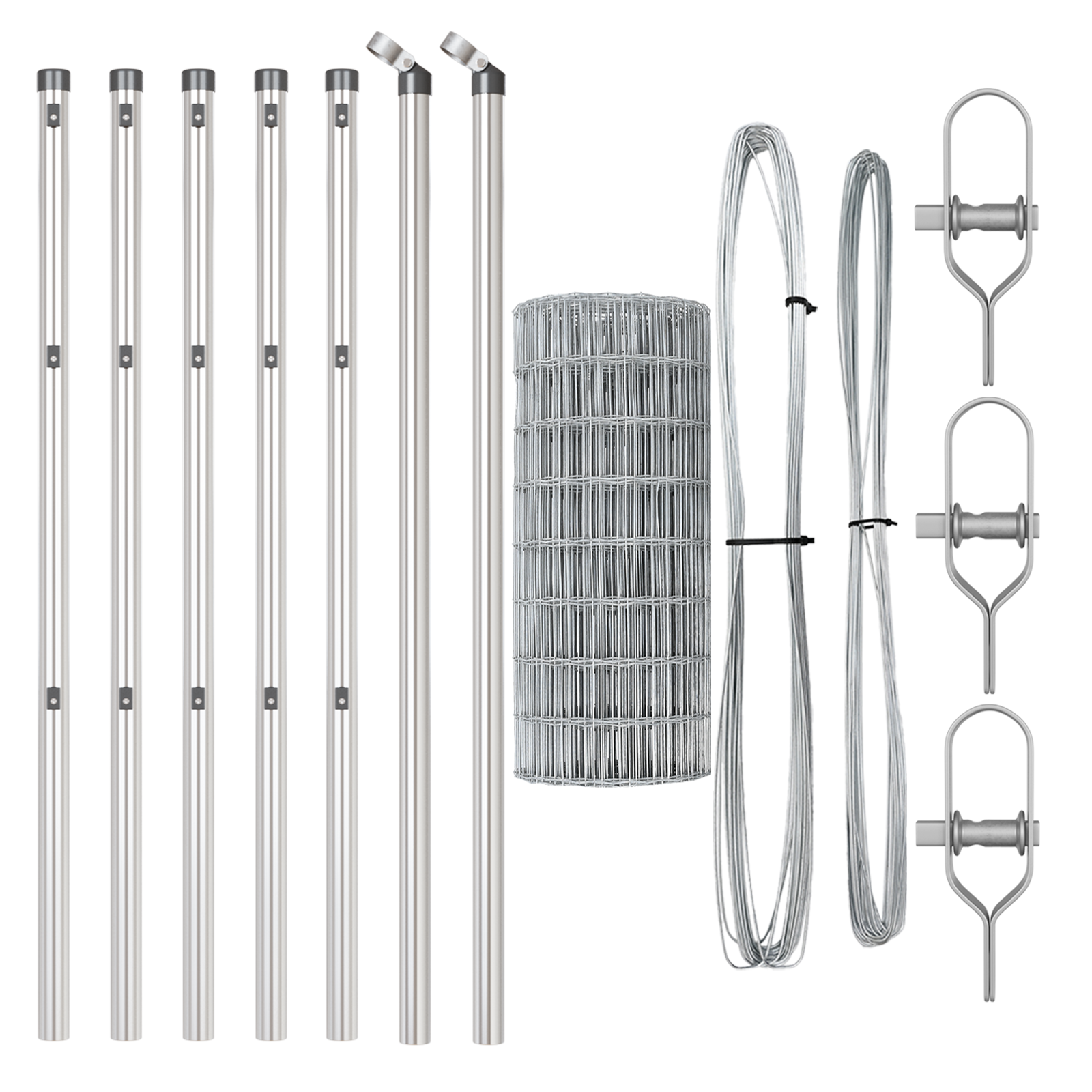 Recinzione Euro con 7 pali 0.4x10 m Acciaio galvanizzato