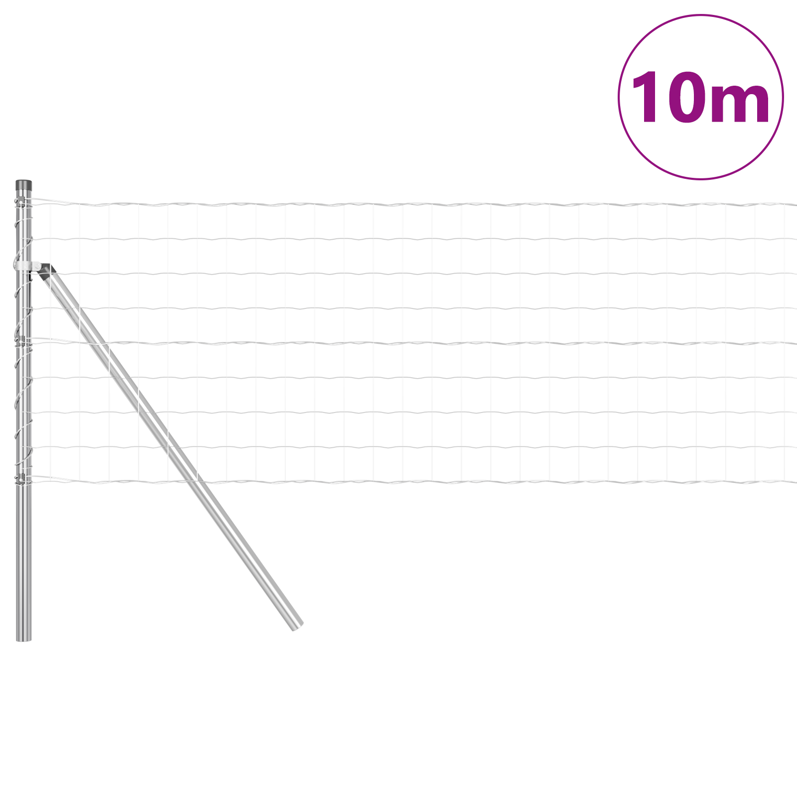 Recinzione Euro con 7 pali 0.6x10 m in acciaio galvanizzato