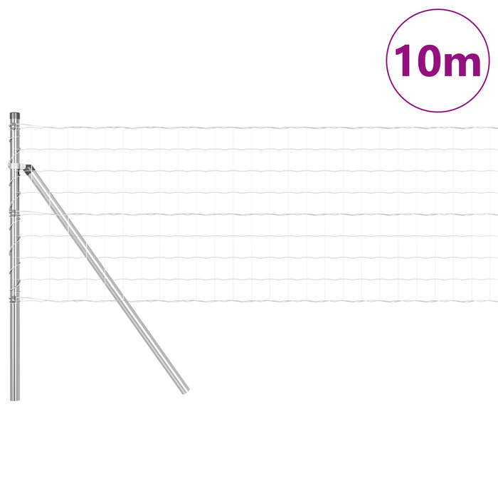 Recinzione Euro con 7 post 0.8x10 m in acciaio zincato