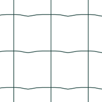 Recinzione Euro con 7 Posti a Punta 0.8x10 m Acciaio Galvanizzato Verde