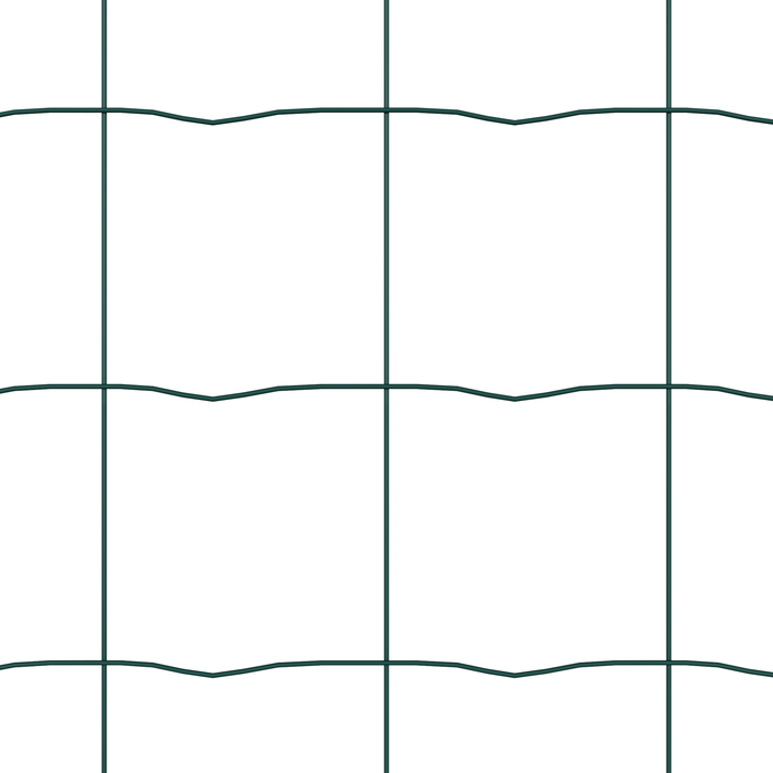 Recinzione Euro con 7 Posti a Punta 0.8x10 m Acciaio Galvanizzato Verde
