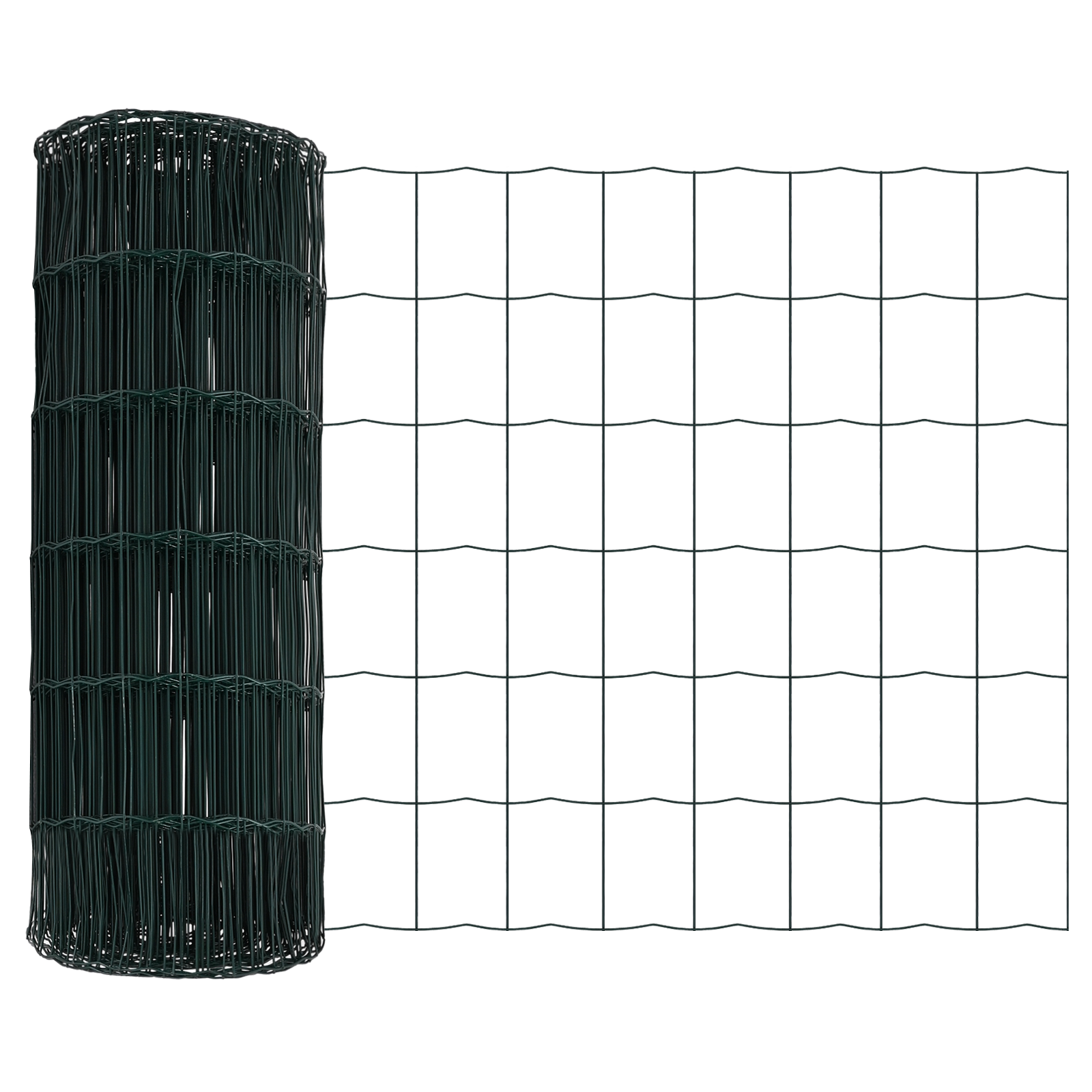 Euro Fence con 13 Pali a Punta 0.6x25 m Acciaio Galvanizzato Verde