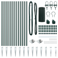 Recinzione Euro con 13 Picchetti 0.6x25 m Acciaio Zincato Verde