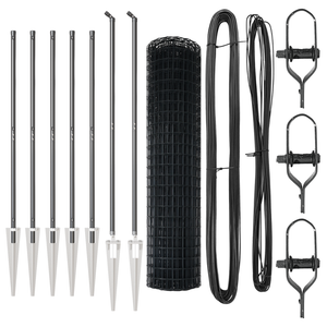 Recinzione Euro con 7 pali appuntiti 1.4x10 m acciaio galvanizzato grigio