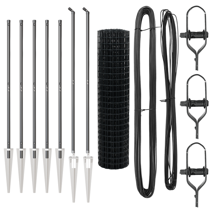 Recinzione Euro di con 7 pali a punta 1,2 x 10 m Acciaio zincato Grigio