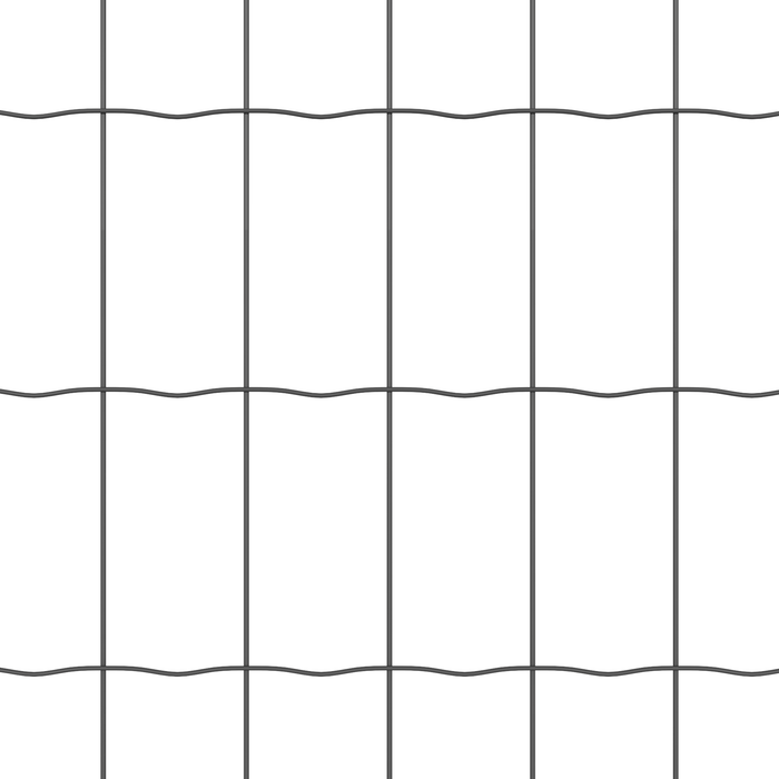 Recinzione Euro con 13 pali ad ancoraggio 0.6x25 m Acciaio Zincato Grigio