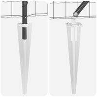 Recinzione Euro con 13 picchetti 1x25 m Acciaio zincato grigio