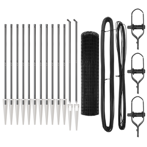 Recinzione Euro con 13 pali a punta 1.2x25 m in acciaio zincato grigio