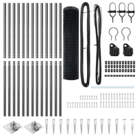 Recinzione Euro con 13 pali a punta 1.2x25 m in acciaio zincato grigio