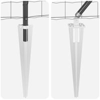 Recinzione Euro con 13 Post a Picchetto 1x25 m Acciaio Zincato Grigio