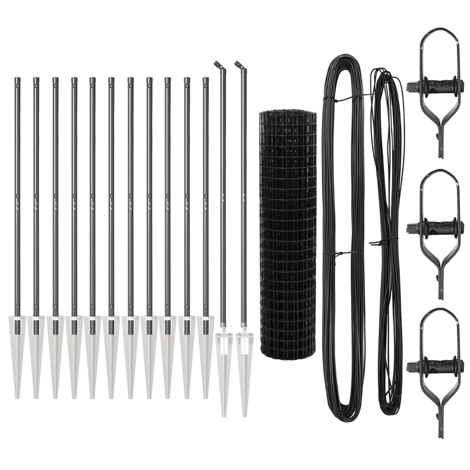 Recinto Euro con 13 picchetti 1.2x25 m Acciaio zincato Grigio