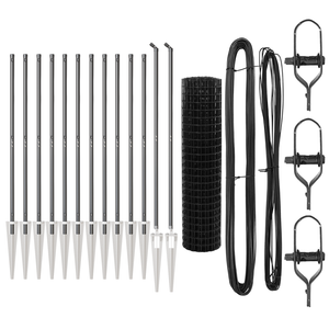 Recinto Euro con 13 picchetti 1.2x25 m Acciaio zincato Grigio