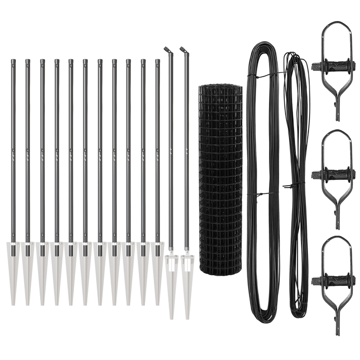 Recinto Euro con 13 picchetti 1.2x25 m Acciaio zincato Grigio