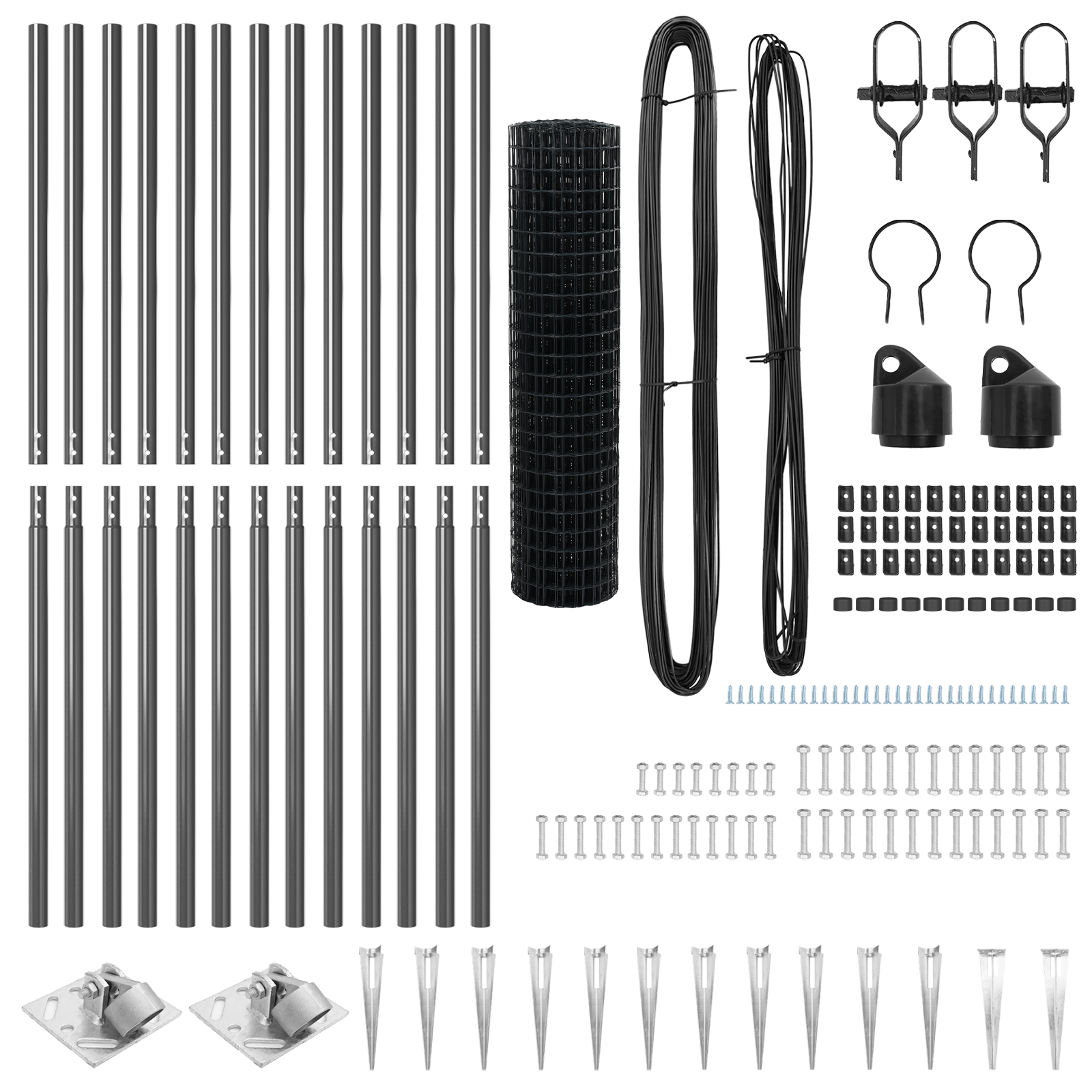 Recinto Euro con 13 picchetti 1.2x25 m Acciaio zincato Grigio