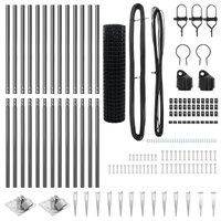 Recinto Euro con 13 picchetti 1.2x25 m Acciaio zincato Grigio