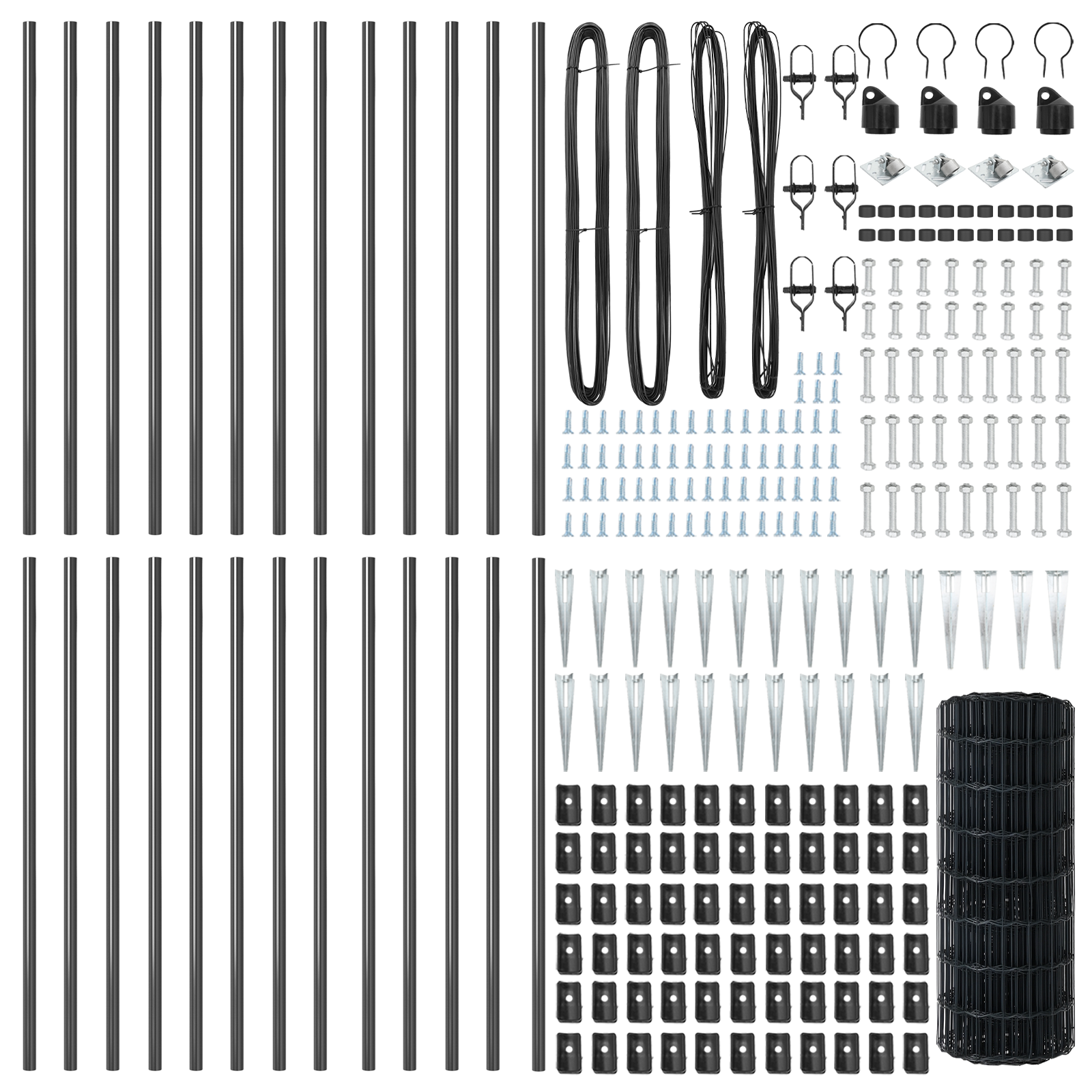 Recinzione Euro con 13 picchetti 0.6x50 m in acciaio zincato grigio