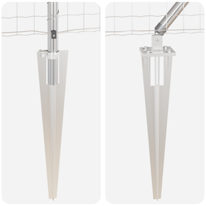 Recinzione Euro con 7 pali a punta 0.4x10 m in acciaio zincato