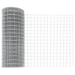 Recinzione Euro con 7 Picchetti 0.8x10 m Acciaio Zincato