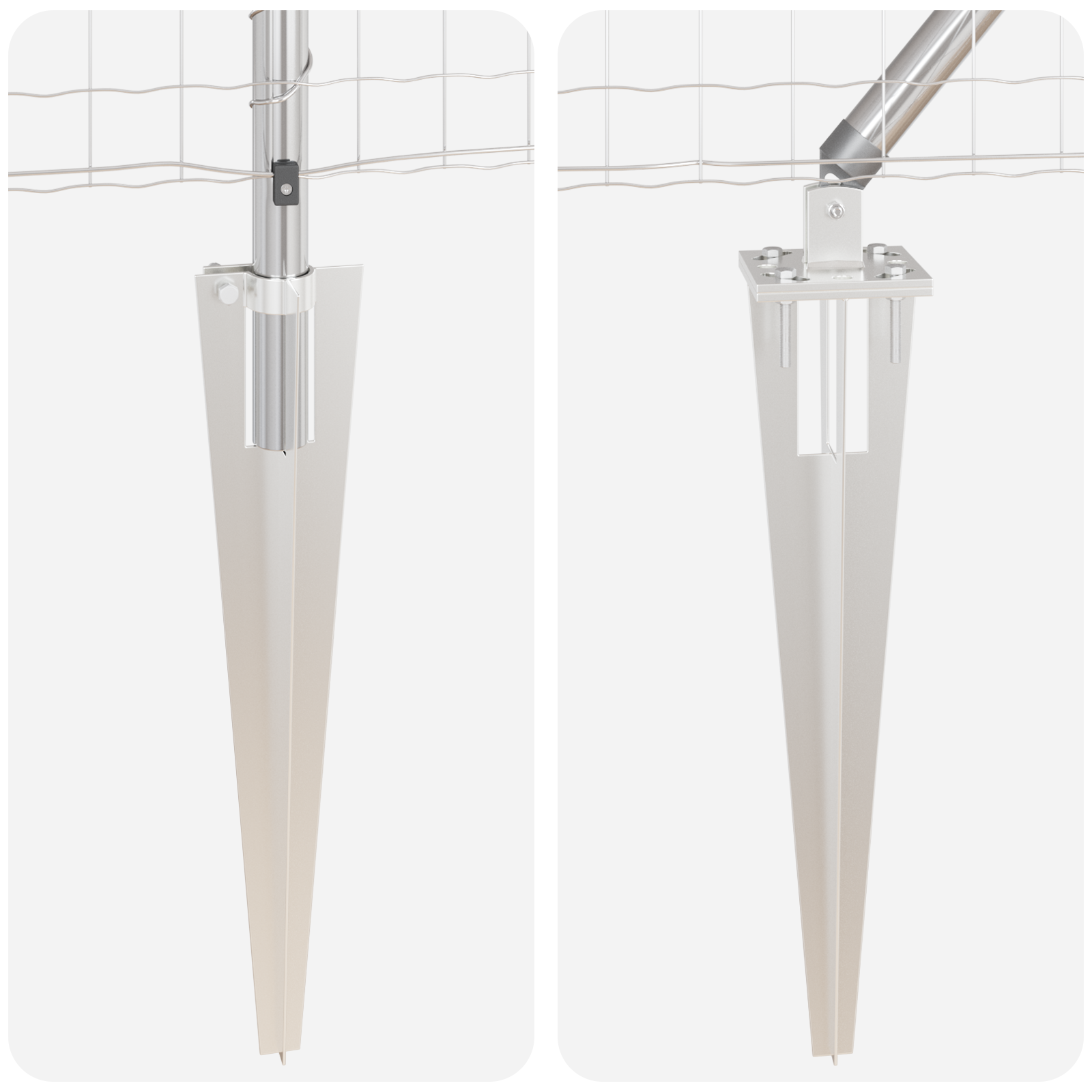 Recinzione Euro con 7 Picchetti 1.5x10 m Acciaio Galvanizzato