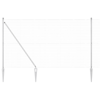 Recinzione Euro con 7 Picchetti 1.5x10 m Acciaio Galvanizzato