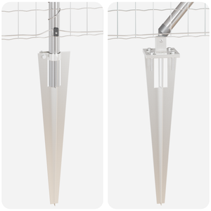 Recinto Euro con 7 Posti a Picco 0.8x10 m Acciaio Galvanizzato