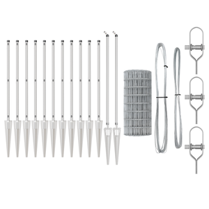 Recinto Euro con 7 Posti a Picco 0.8x10 m Acciaio Galvanizzato