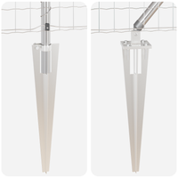 Recinzione Euro con 7 pali a punta 1,5x10 m in acciaio zincato