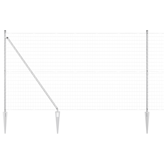 Recinzione Euro con 7 pali a punta 1,5x10 m in acciaio zincato
