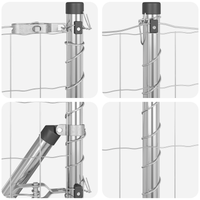 Recinzione Euro con 7 Pali a Punta 0.8x10 m Acciaio Galvanizzato