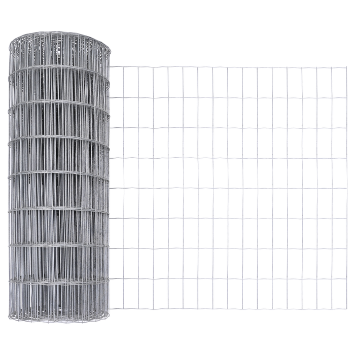 Recinzione Euro con 7 Pali a Punta 0.8x10 m Acciaio Galvanizzato