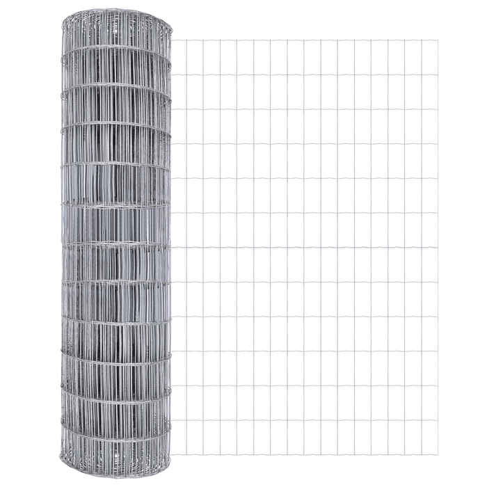 Recinzione Euro con 7 Pali a Punta 1,4x10 m Acciaio Zincato
