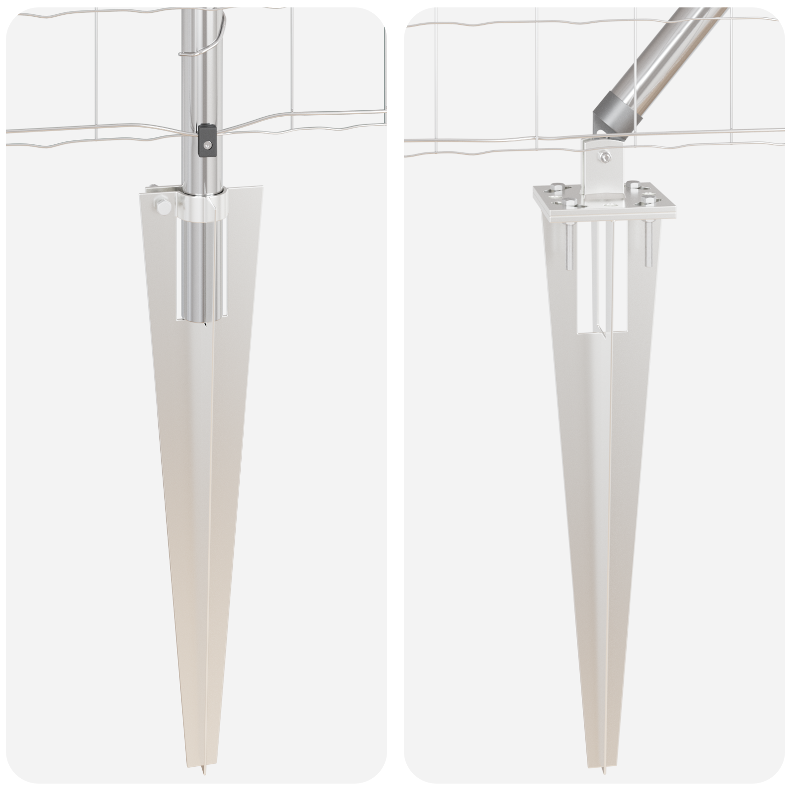 Euro Fence con 7 pali a punta 1.4x10 m in acciaio zincato