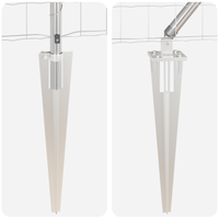 Euro Fence con 7 pali a punta 1.4x10 m in acciaio zincato