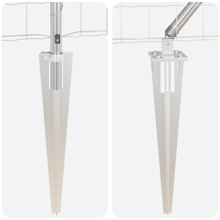 Euro Fence con 7 pali a punta 1.4x10 m in acciaio zincato