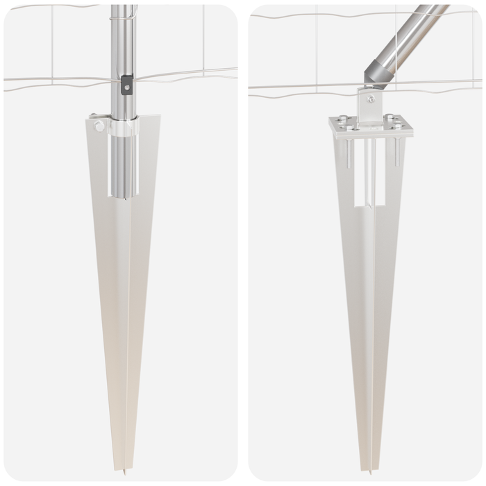 Euro Fence con 7 pali appuntiti 0.4x10 m Acciaio zincato