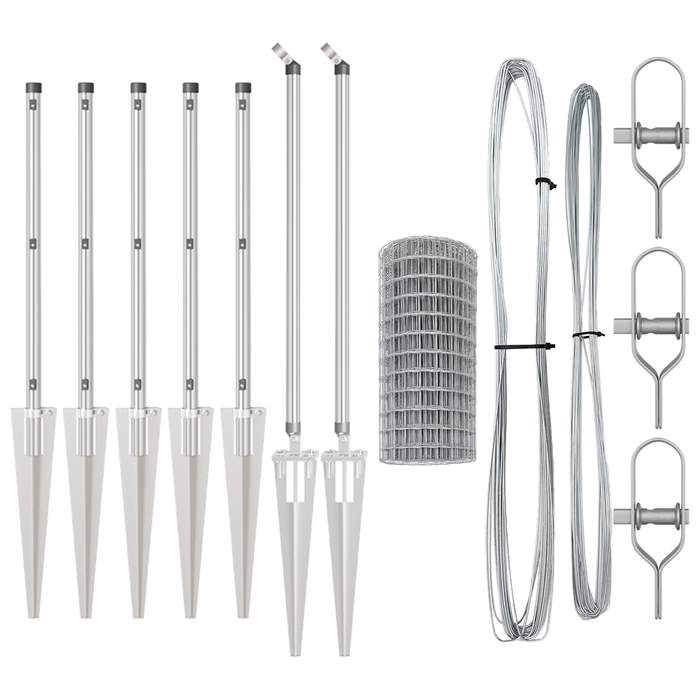Euro Fence con 7 pali appuntiti 0.4x10 m Acciaio zincato
