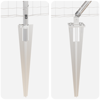 Recinzione Euro con 13 Poste a Punta 0.4x25 m in Acciaio Zincato