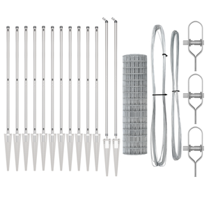 Recinzione Euro con 13 Picchetti 1,2x25 m Acciaio Zincato