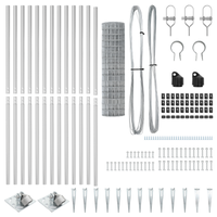 Recinzione Euro con 13 Picchetti 1,2x25 m Acciaio Zincato